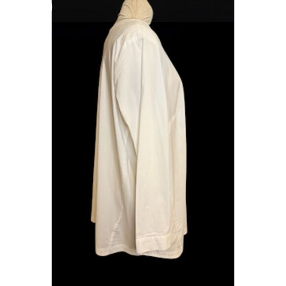 J Jill “White Shirt Collection” Crisp Oversized White Shirt Plus Sz. 2X Pkeat Ba - Picture 8 of 14